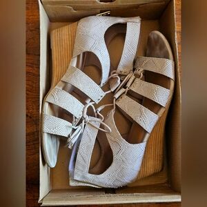 UGG Yasmin Snake Beige Strappy Sandals